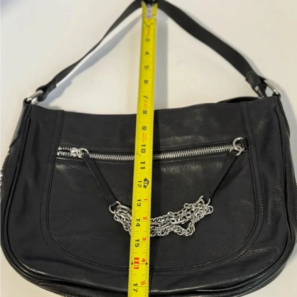 Vintage Large HALOGEN Soft Pebbled Leather Hobo Bag Handbag - Picture 9 of 11